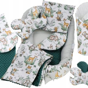 Babymam kokon niemowlęcy gniazdo kojec minky 7 el.