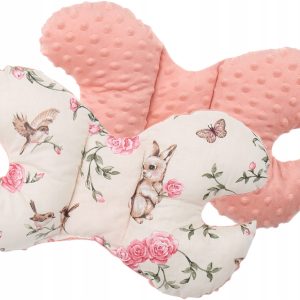 Poduszka motylek do wózka podróżna antywstrząsowa minky Babymam