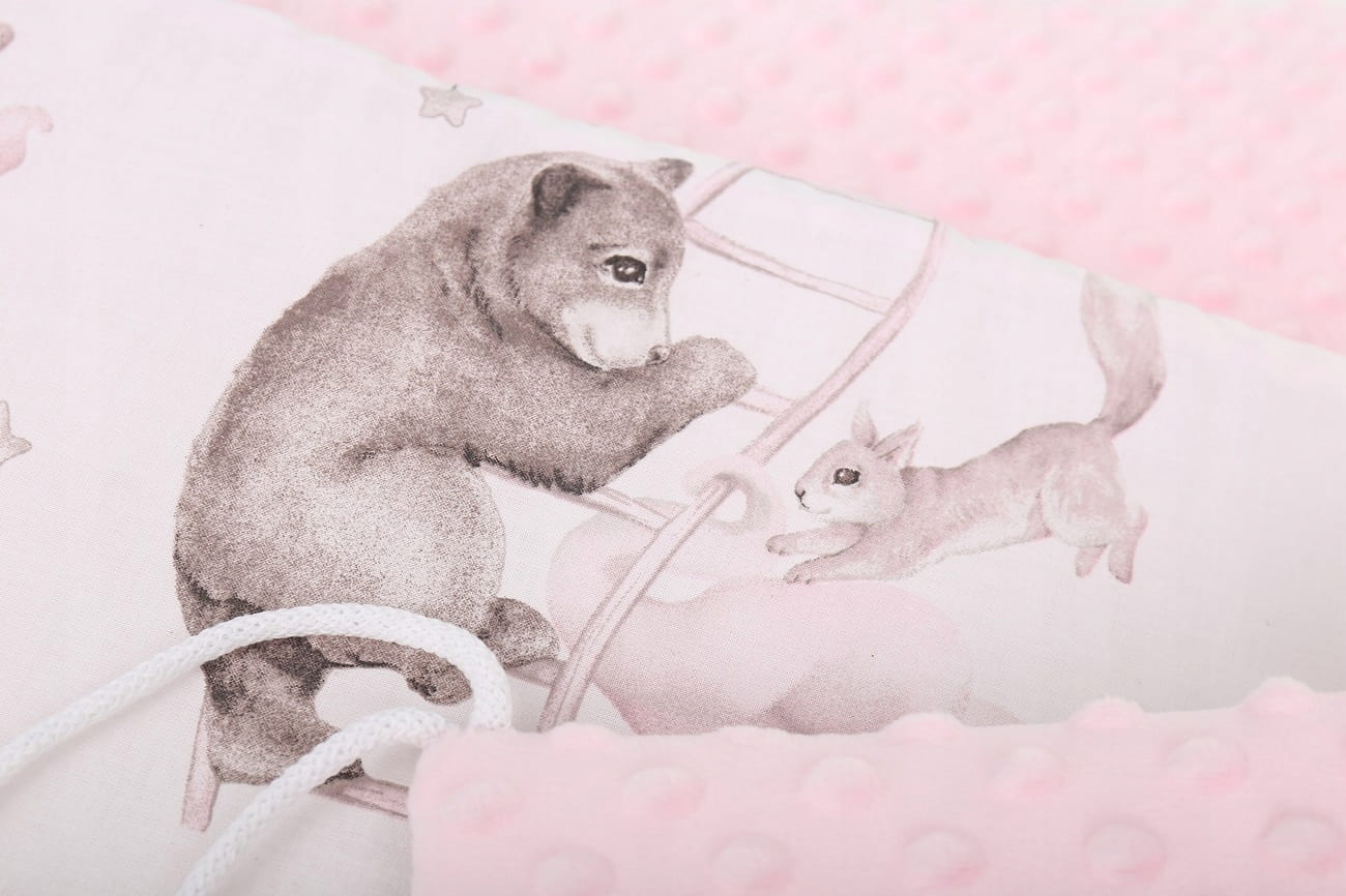 Ochraniacz do łóżeczka minky 120x60 na szczebelki 180x30cm Babymam - obrazek 2