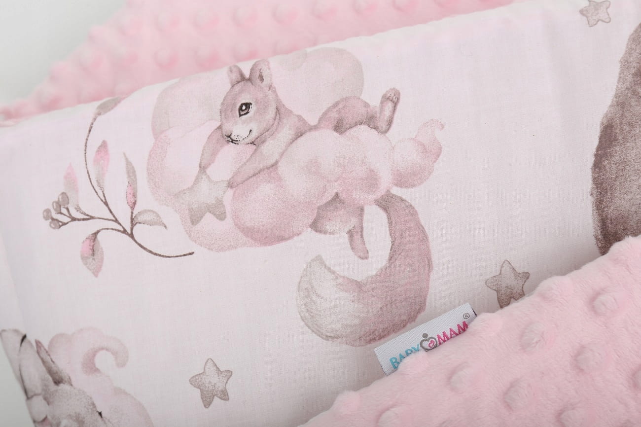 Ochraniacz do łóżeczka minky 120x60 na szczebelki 180x30cm Babymam - obrazek 3