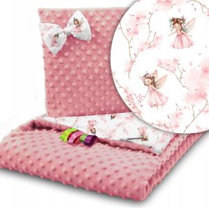 Babymam komplet minky do wózka kocyk + poduszka