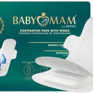 Babymam podpaski poporodowe ze skrzydełkami na noc podkłady 8szt