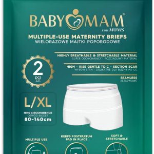 Babymam wielorazowe majtki poporodowe L/XL 2szt siateczkowe