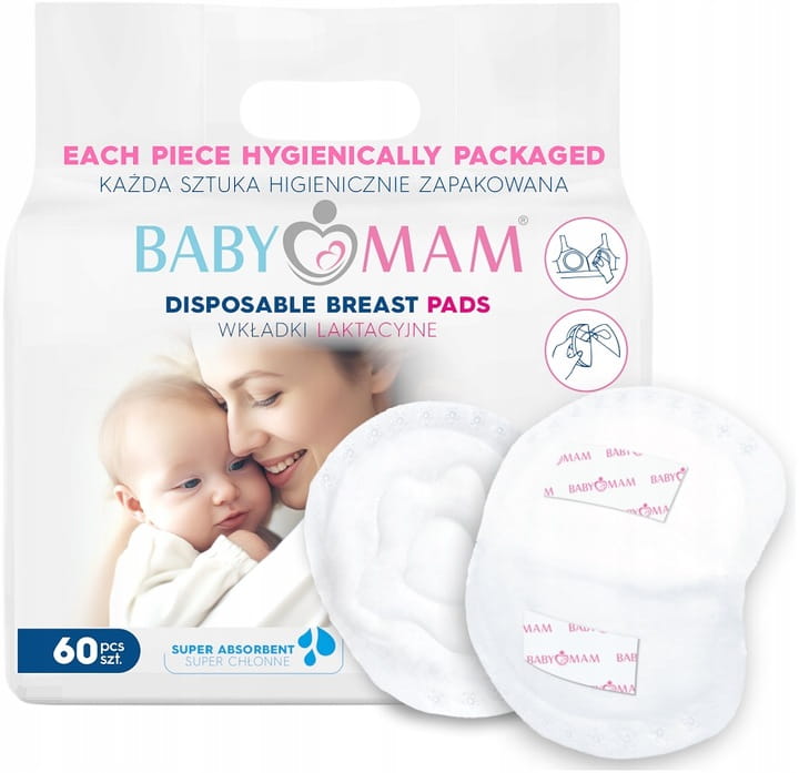 Wkładki laktacyjne superchłonne żelujące 60szt Babymam - obrazek 2