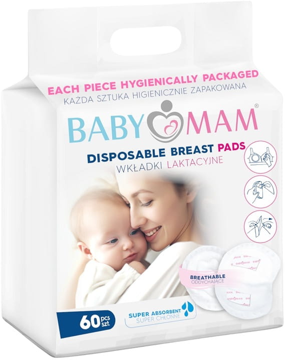 Wkładki laktacyjne superchłonne żelujące 60szt Babymam - obrazek 3