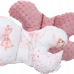 Poduszka motylek do wózka podróżna antywstrząsowa minky Babymam