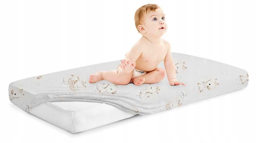 Babymam prześcieradło do kołyski 90x40 cm z gumką 100% bawełna - obrazek 7