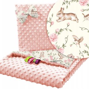 Kocyk minky 75x100 kołderka + poduszka Babymam
