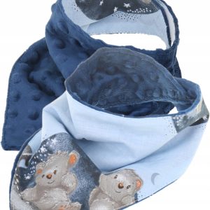 Babymam miękki śliniak apaszka minky na rzepy 2w1