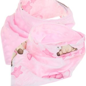 Babymam miękki śliniak apaszka minky na rzepy 2w1