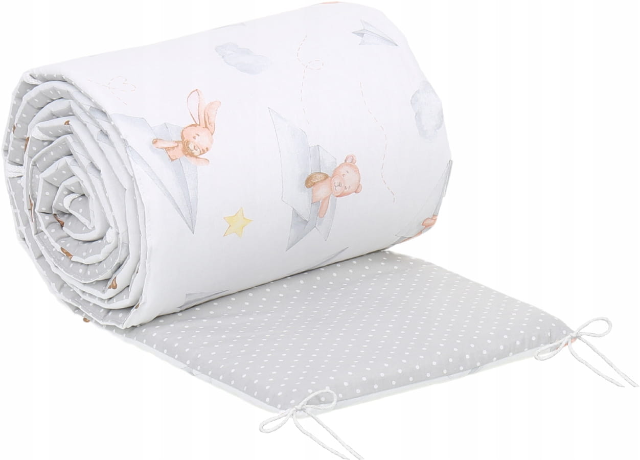 Babymam dwustronny ochraniacz 180x30 do łóżeczka - obrazek 2