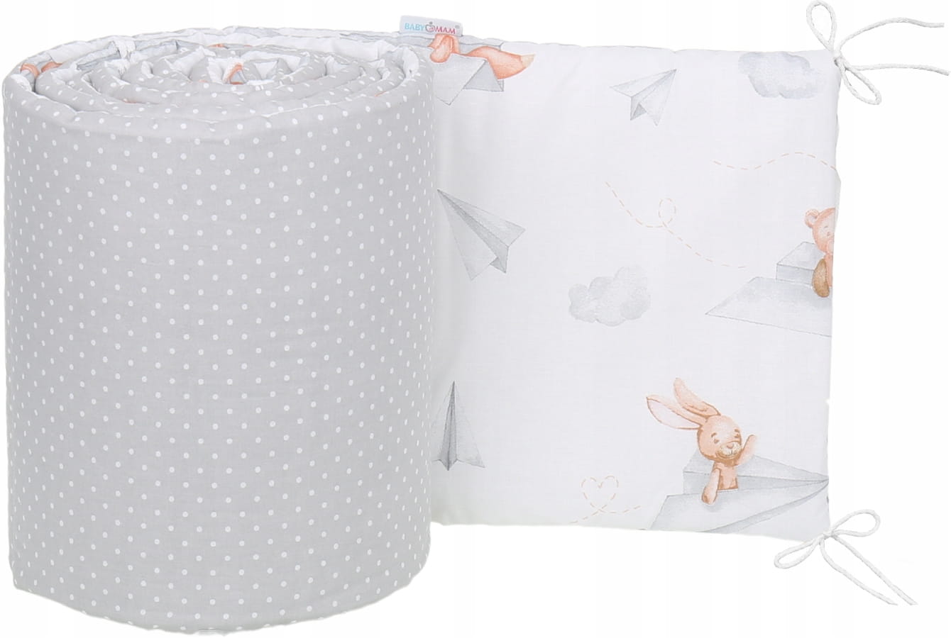 Babymam dwustronny ochraniacz 180x30 do łóżeczka - obrazek 3
