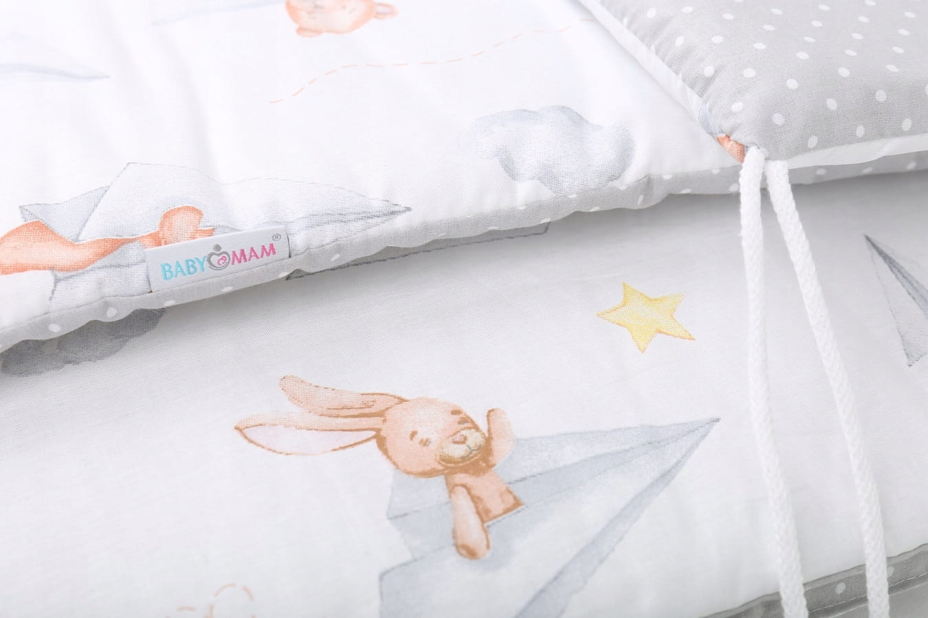 Babymam dwustronny ochraniacz 180x30 do łóżeczka - obrazek 8