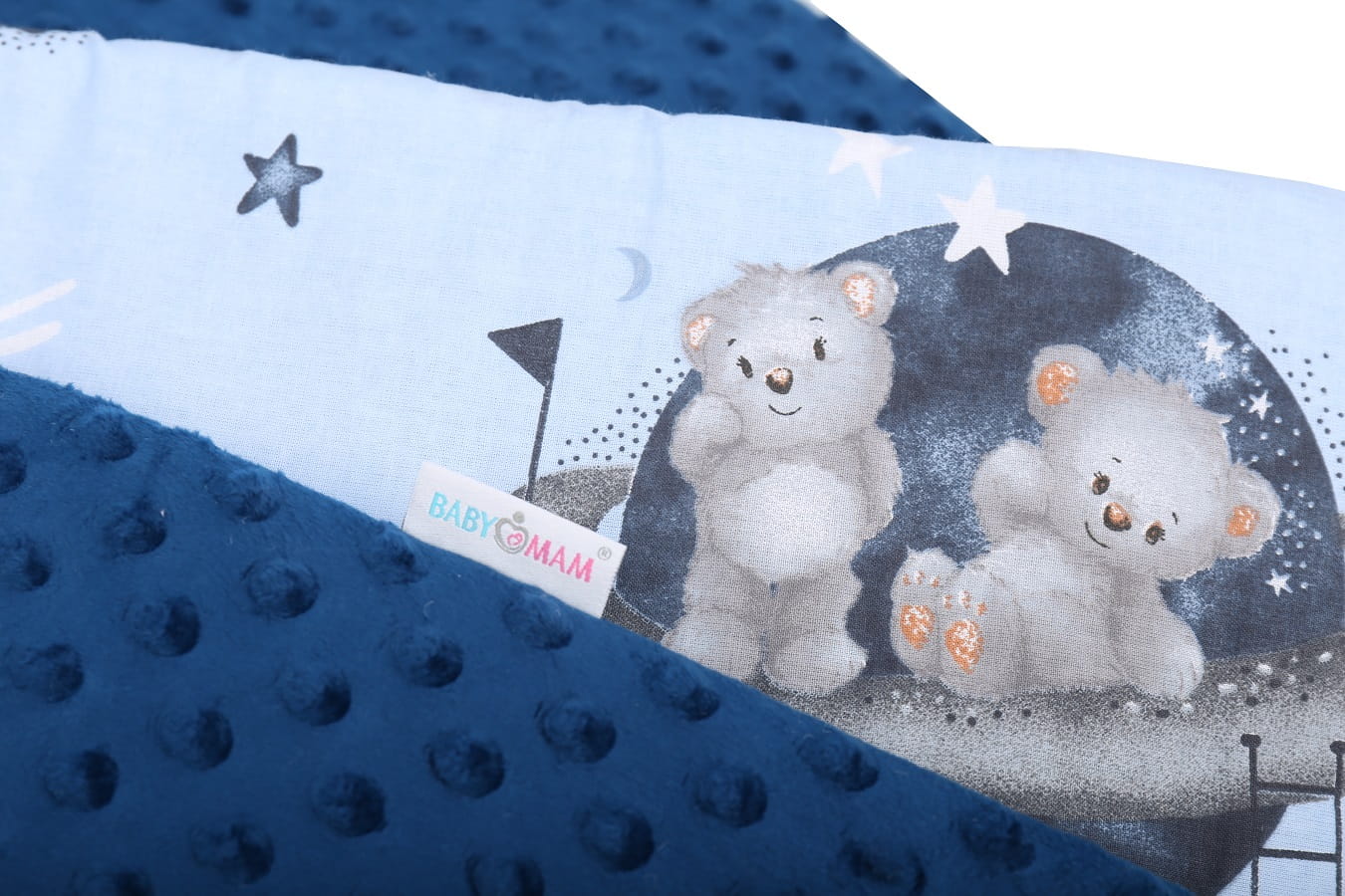 Ochraniacz do łóżeczka minky 120x60 na szczebelki 180x30cm Babymam - obrazek 2