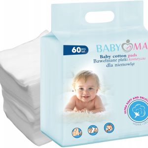 Babymam płatki kosmetyczne bawełniane dla niemowląt dzieci 60szt