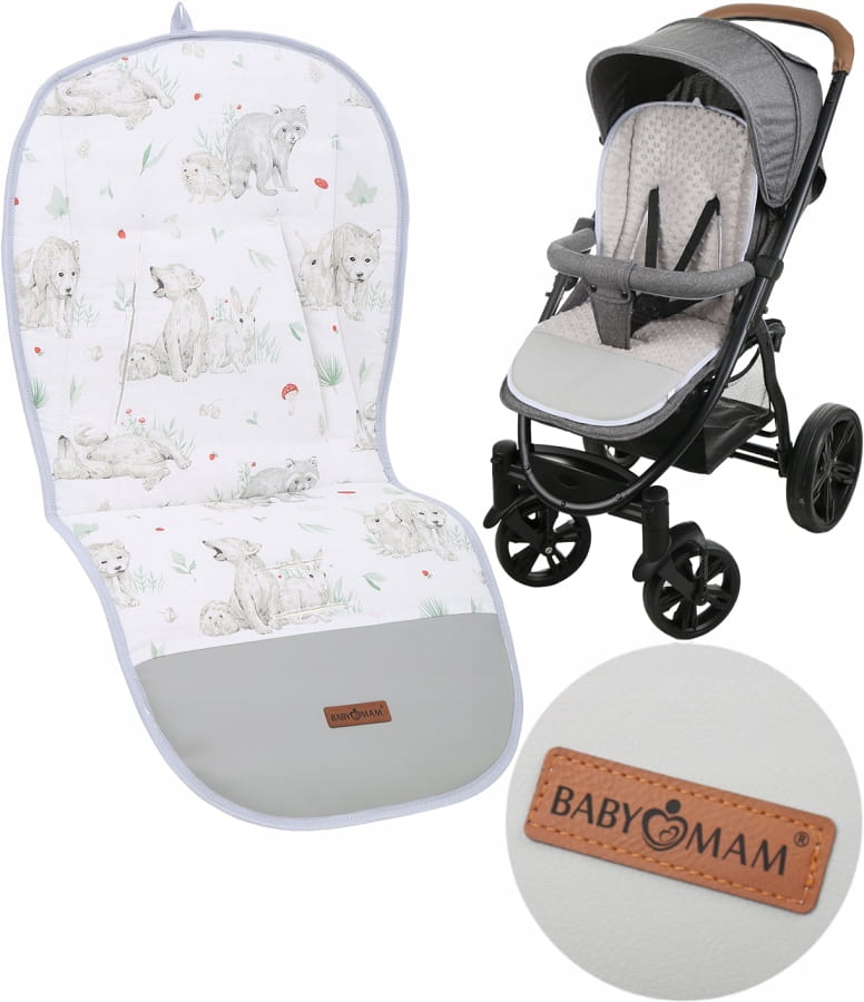 Babymam wkładka do wózka spacerówki dwustronna uniwersalna babymam ALLinONE