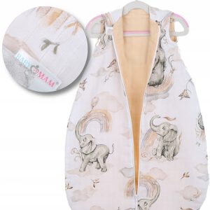 Babymam śpiworek do spania muślinowy regulowany niemowlęcy muślin light