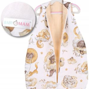 Babymam śpiworek do spania muślinowy regulowany niemowlęcy muślin light