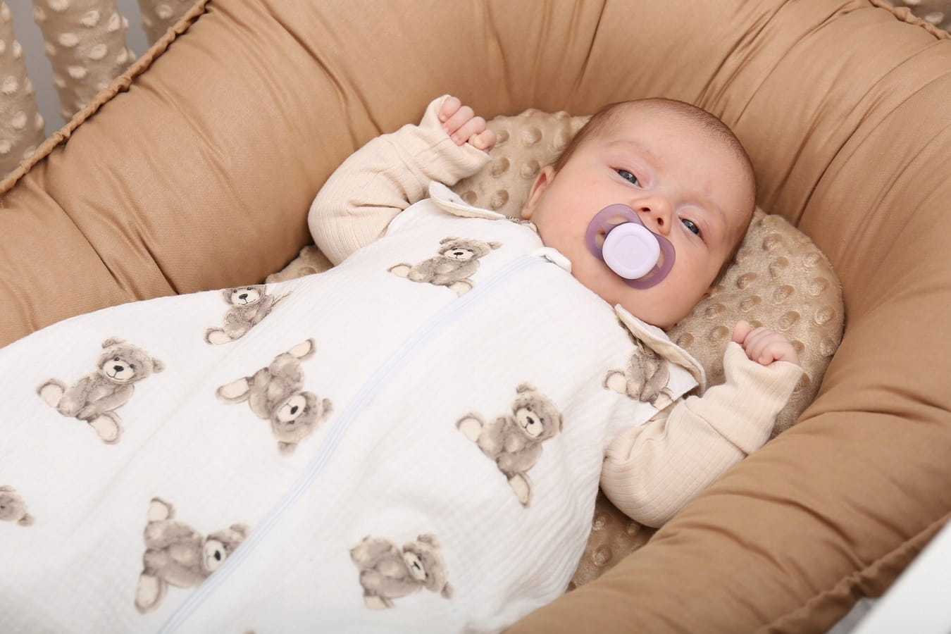 Babymam śpiworek do spania muślinowy regulowany niemowlęcy double light - obrazek 10