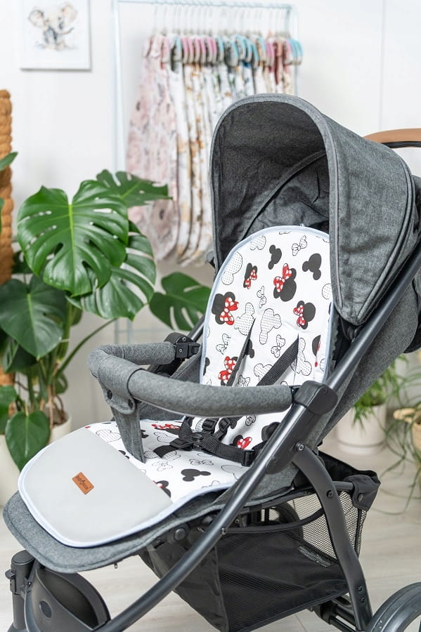 Babymam wkładka do spacerówki + ochraniacz na pasy pałąk uniwersalny zestaw - obrazek 7