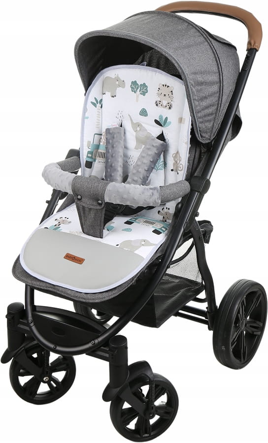 Babymam wkładka do spacerówki + ochraniacz na pasy pałąk uniwersalny zestaw - obrazek 7