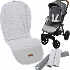 Babymam wkładka do spacerówki + ochraniacz na pasy pałąk uniwersalny zestaw