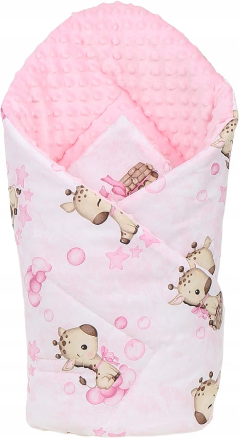 Babymam rożek becik niemowlęcy otulacz minky 80x80 - obrazek 3