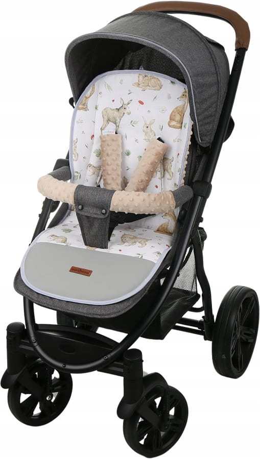 Babymam wkładka do spacerówki + ochraniacz na pasy pałąk uniwersalny zestaw - obrazek 3