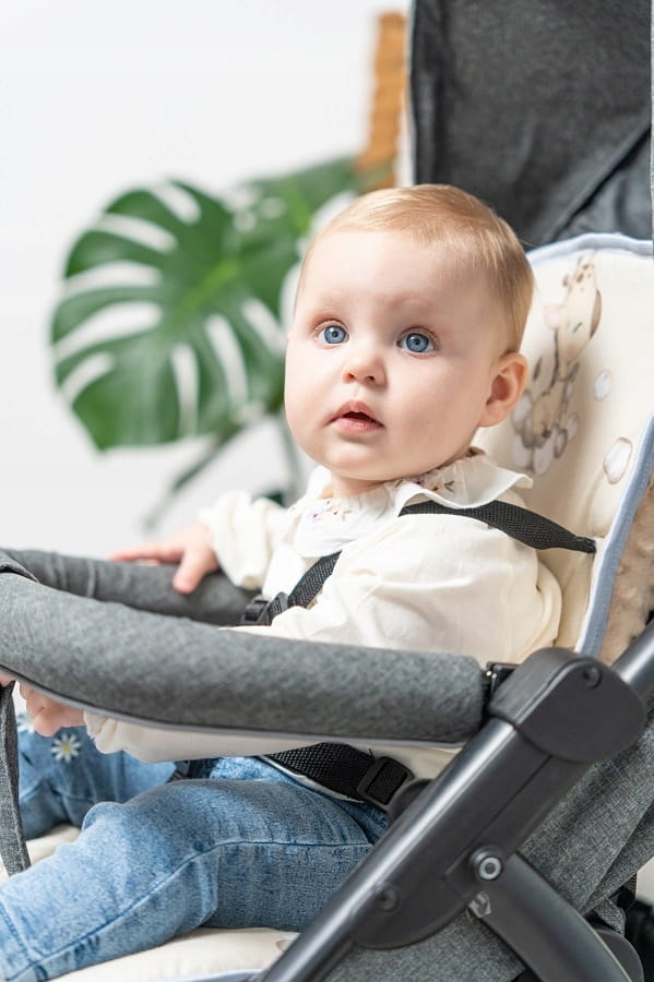Babymam wkładka do spacerówki + ochraniacz na pasy pałąk uniwersalny zestaw - obrazek 4