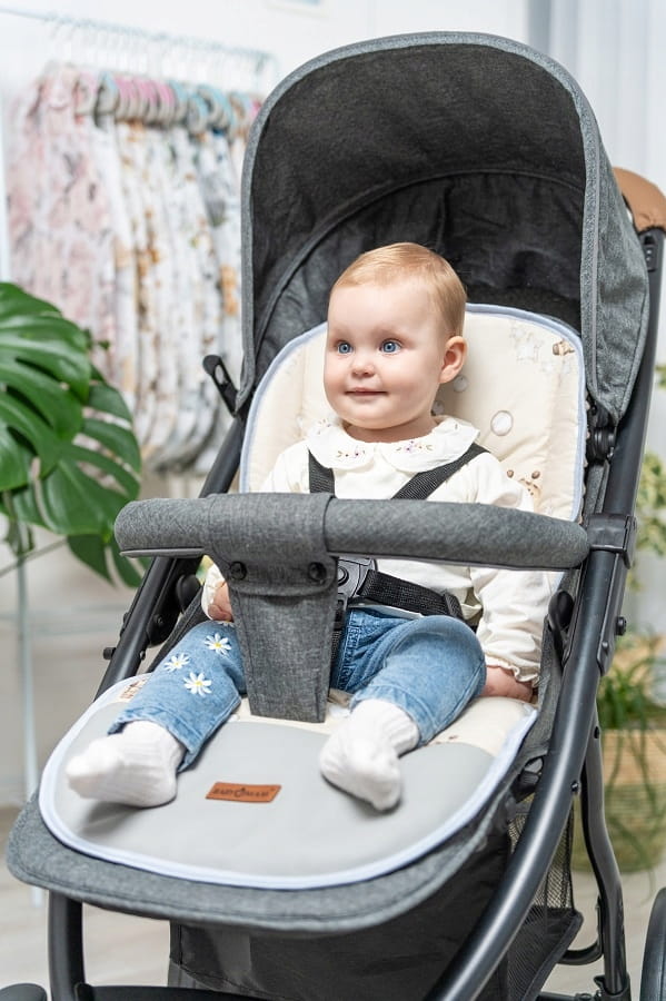 Babymam wkładka do spacerówki + ochraniacz na pasy pałąk uniwersalny zestaw - obrazek 10