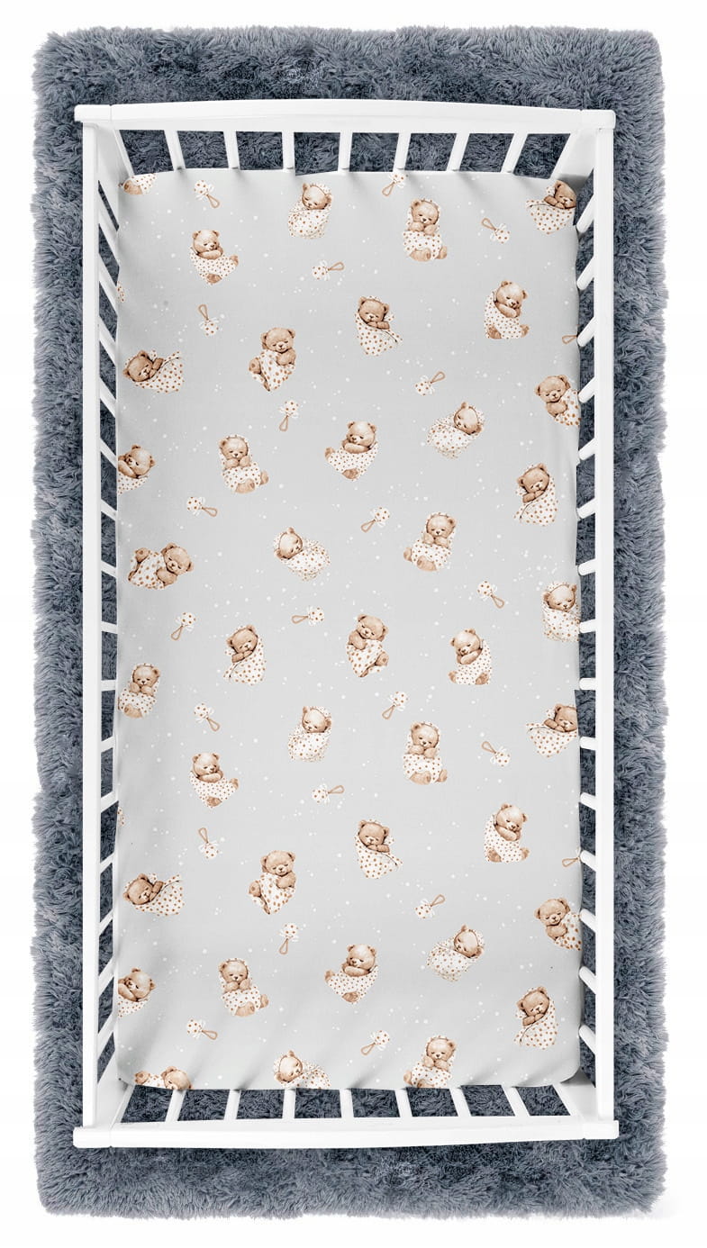 Prześcieradło 120x60 do łóżeczka bawełna materiałowe Babymam - obrazek 3