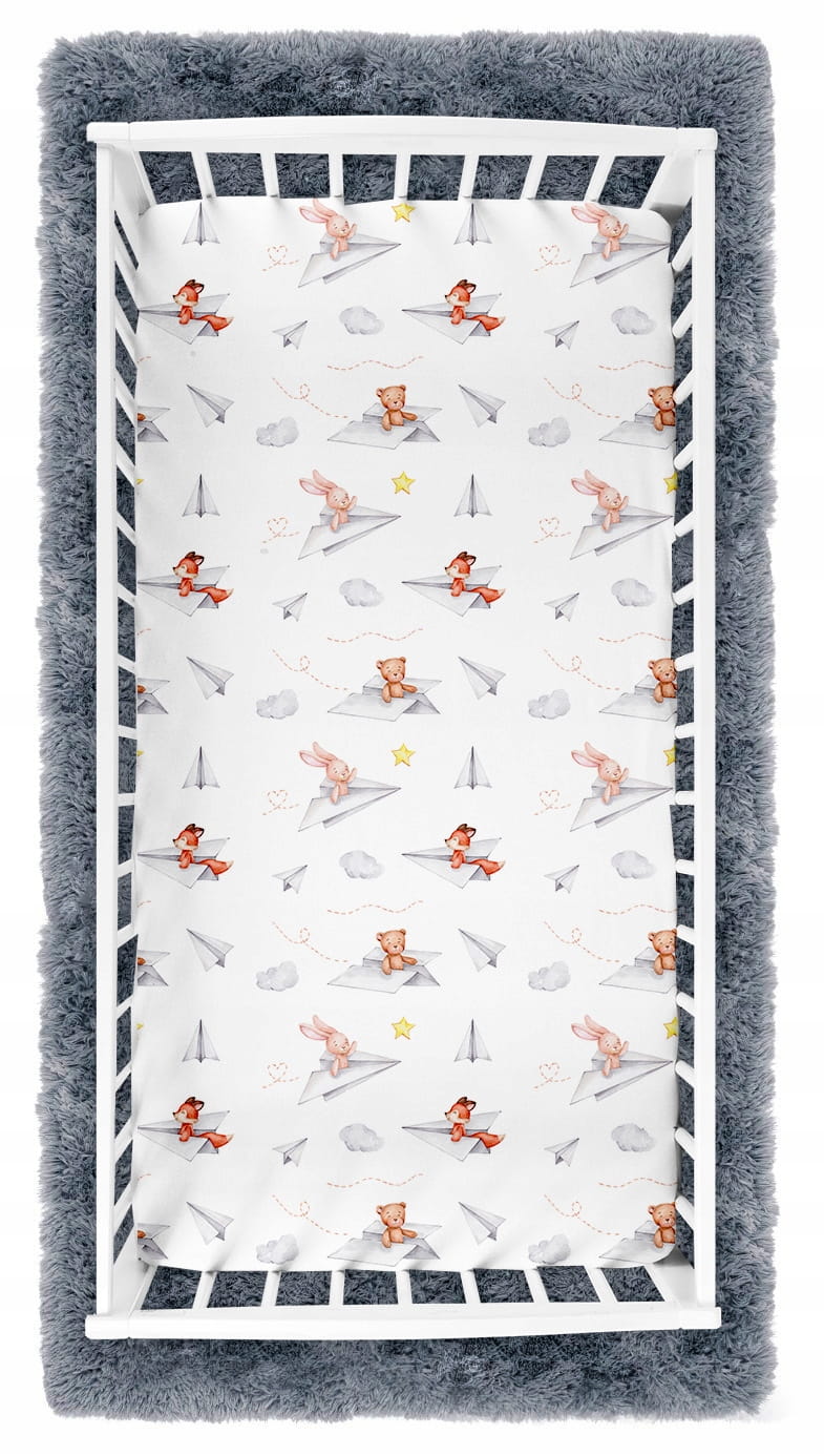 Prześcieradło 120x60 do łóżeczka bawełna materiałowe Babymam - obrazek 2