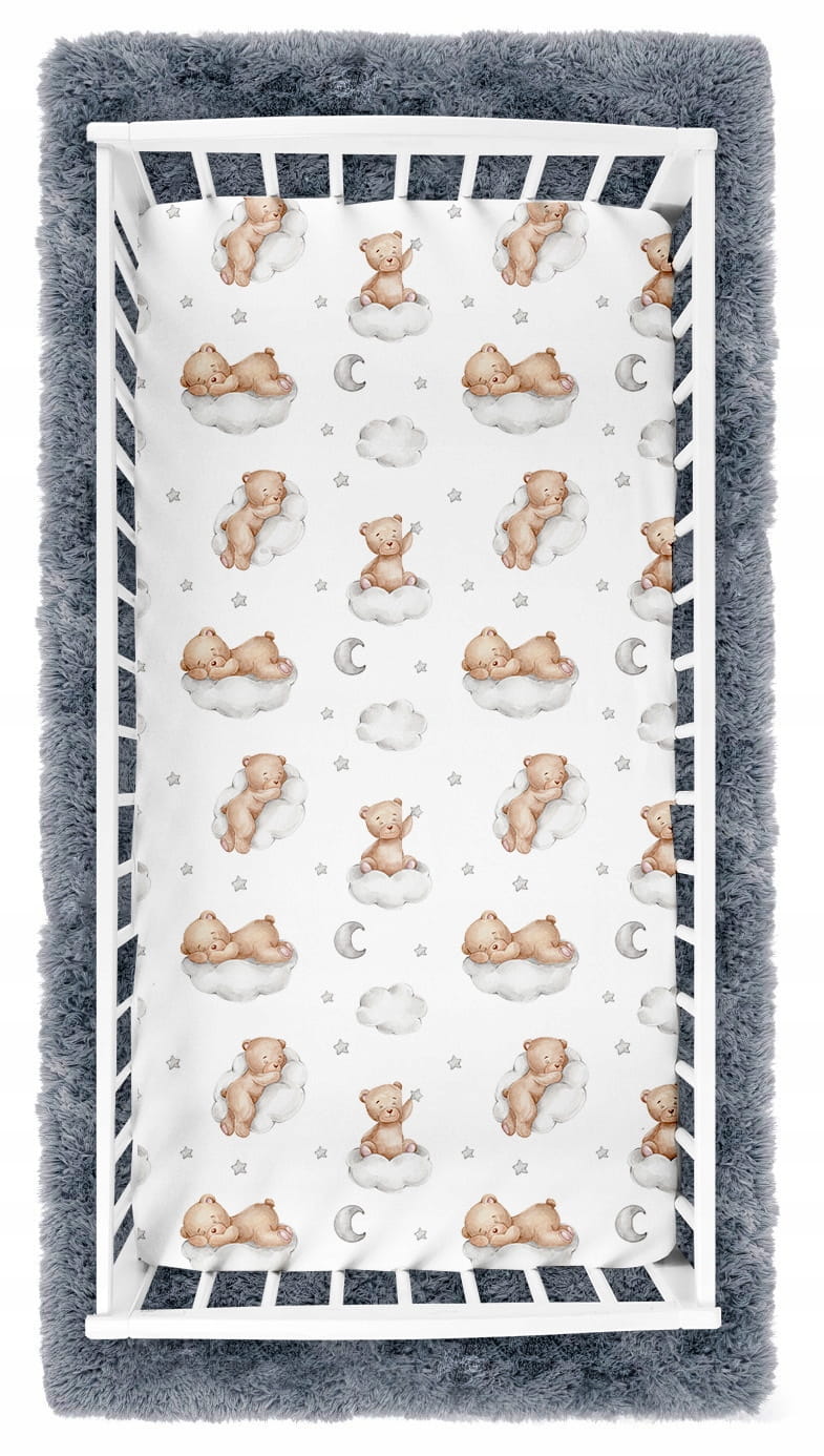 Prześcieradło 120x60 do łóżeczka bawełna materiałowe Babymam - obrazek 2