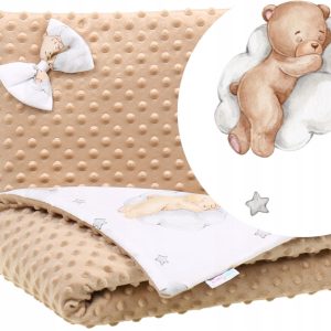 Babymam komplet minky do wózka kocyk + poduszka