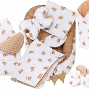 Babymam kokon niemowlęcy gniazdo kojec minky 7 el.