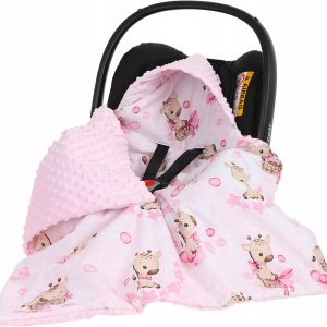 Babymam kocyk minky do fotelika nosidełka ciepły