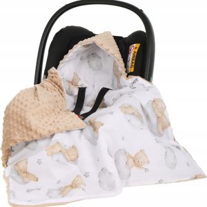 Babymam kocyk minky do fotelika nosidełka ciepły