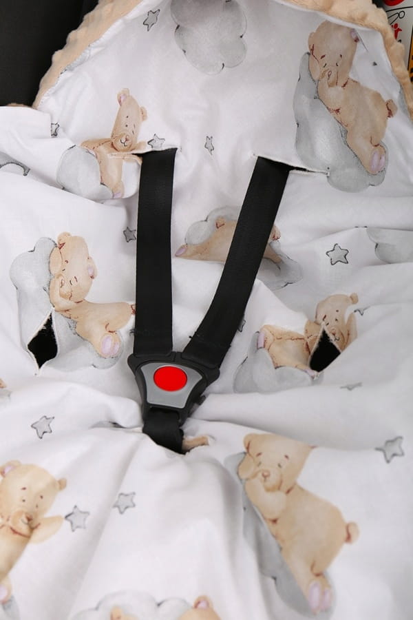 Babymam kocyk minky do fotelika nosidełka ciepły - obrazek 8