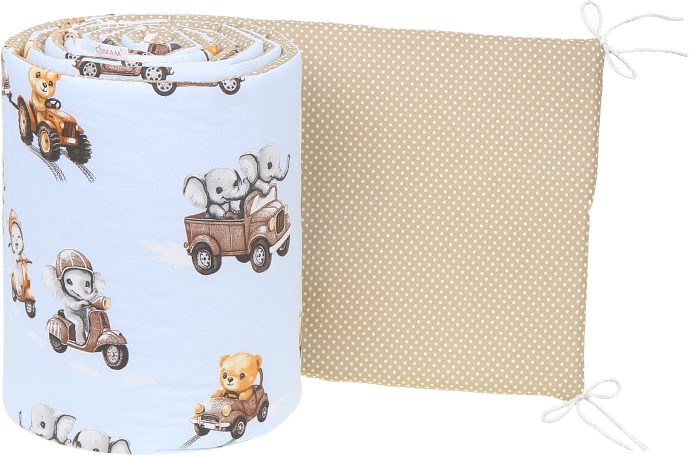 Babymam dwustronny ochraniacz 180x30 do łóżeczka