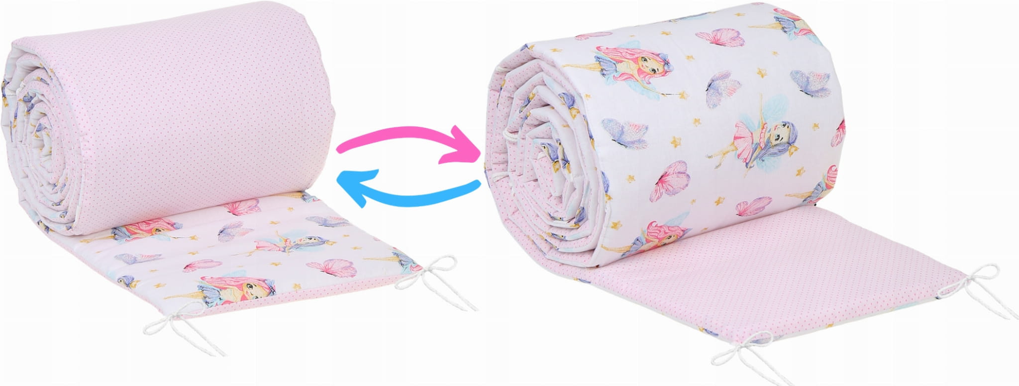 Babymam dwustronny ochraniacz 180x30 do łóżeczka - obrazek 2
