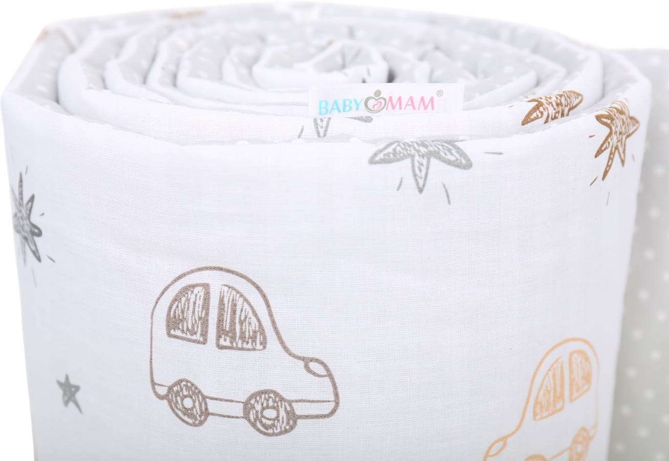 Babymam dwustronny ochraniacz 180x30 do łóżeczka - obrazek 3