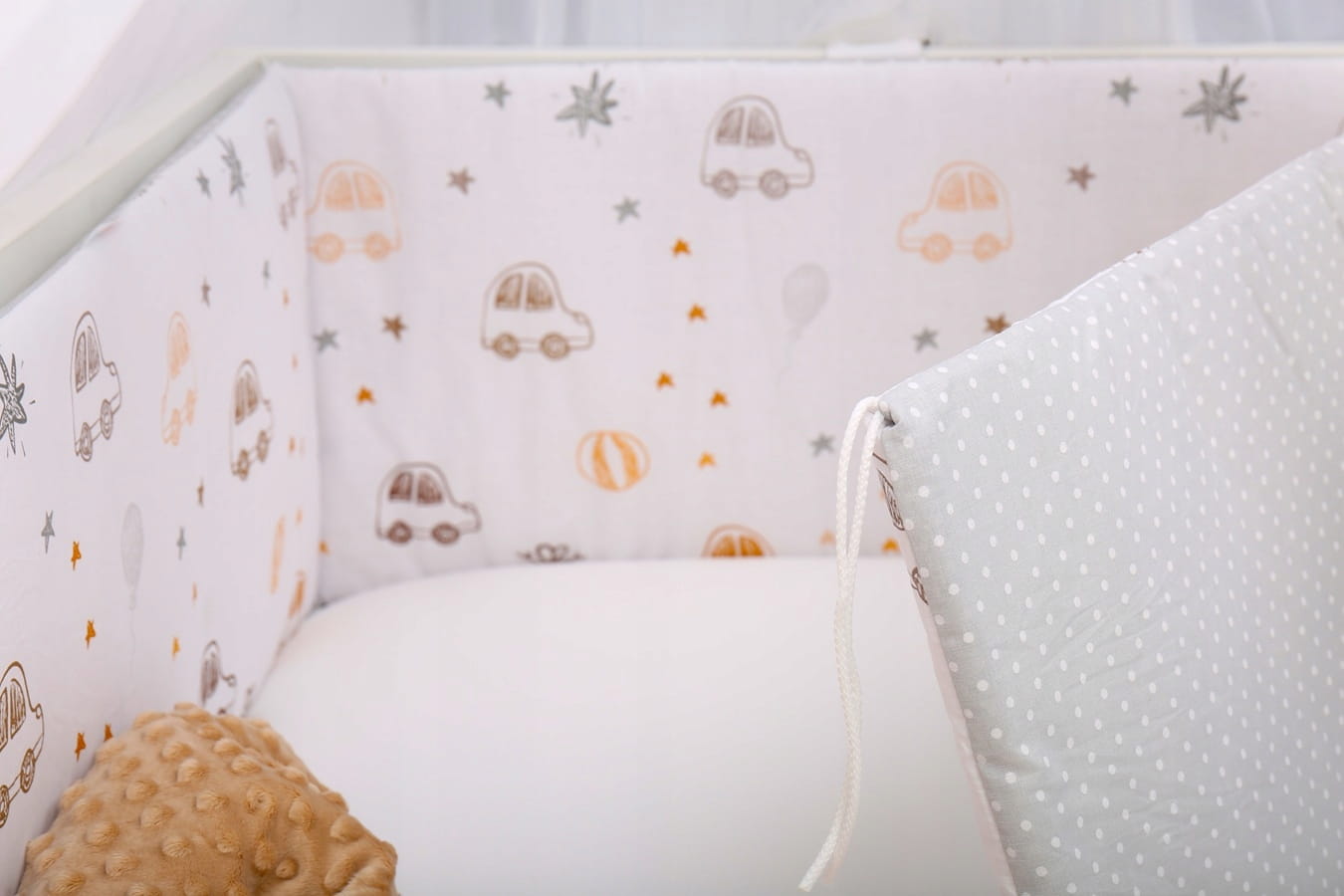 Babymam dwustronny ochraniacz 180x30 do łóżeczka - obrazek 10
