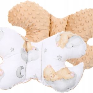 Poduszka motylek do wózka podróżna antywstrząsowa minky Babymam