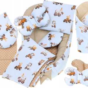 Babymam kokon niemowlęcy gniazdo kojec minky 7 el.