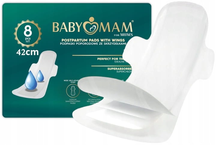 Babymam podpaski poporodowe na dzień +noc + butelka do podmywania zestaw wyprawkowy - obrazek 3