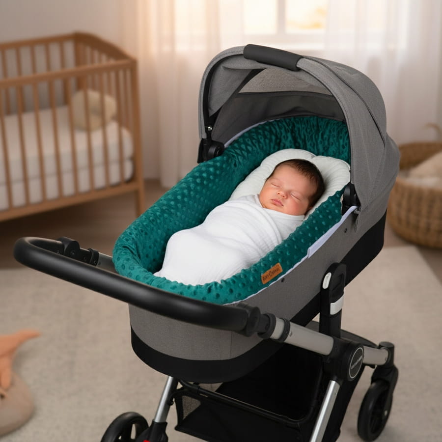 Babymam wkładka do gondoli wózka na zamek usztywniana dwustronna - obrazek 2