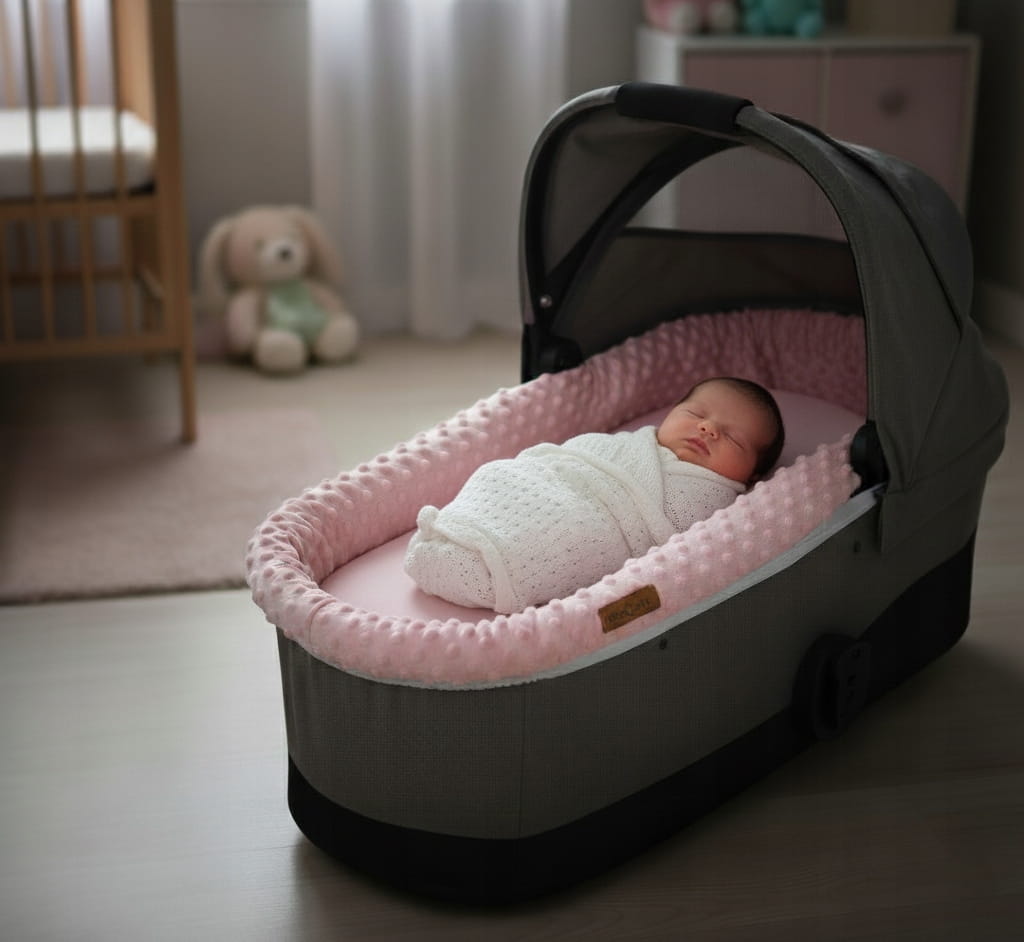 Babymam wkładka do gondoli wózka na zamek usztywniana dwustronna - obrazek 2