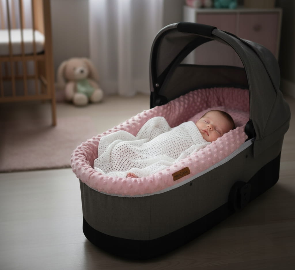 Babymam wkładka do gondoli wózka na zamek usztywniana dwustronna - obrazek 5