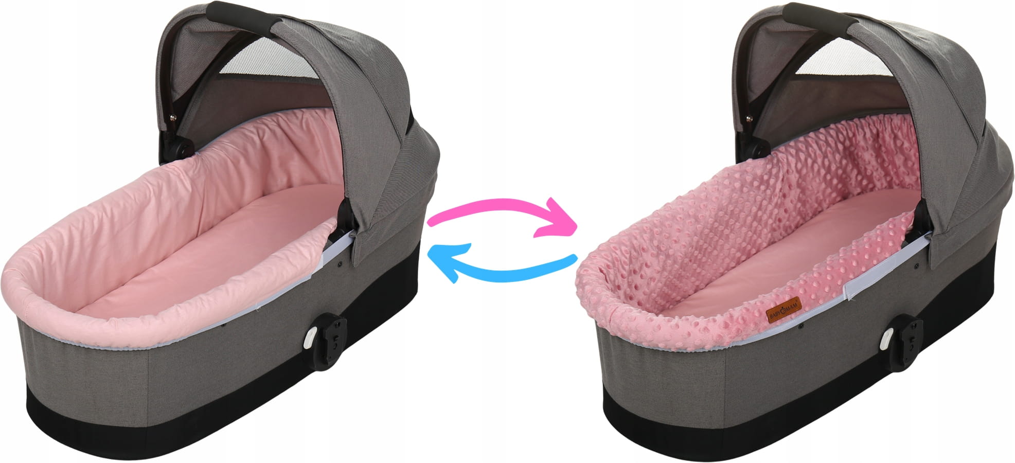 Babymam wkładka do gondoli wózka na zamek usztywniana dwustronna - obrazek 10