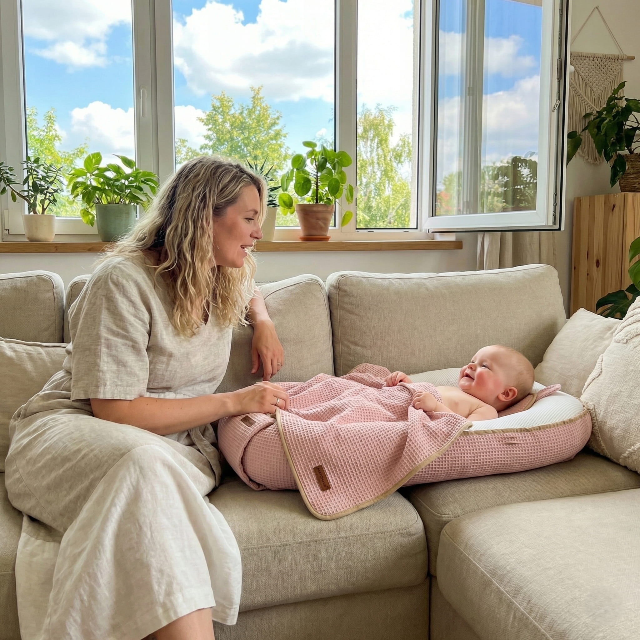 Babymam kokon niemowlęcy AIR 3D safe sleep set gniazdo kojec zestaw - obrazek 2